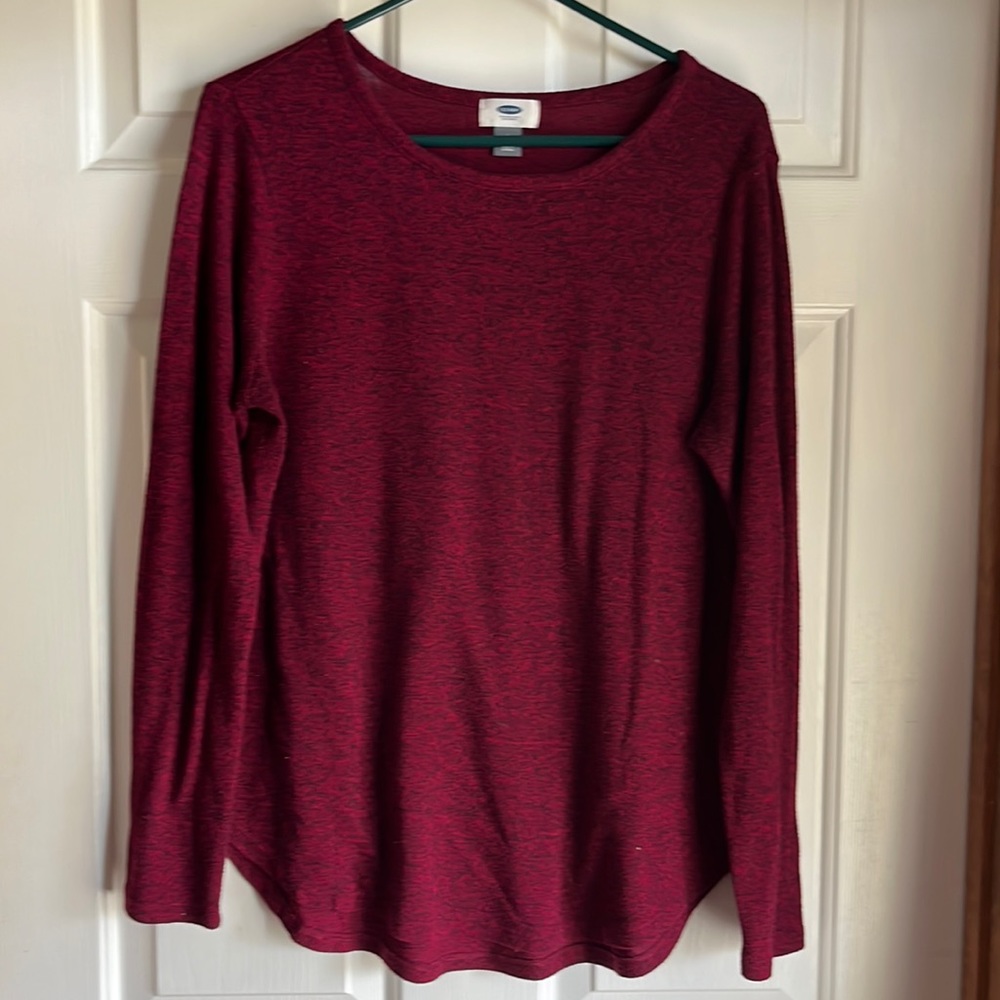 Pretty Old Navy top, red/black Heather, L